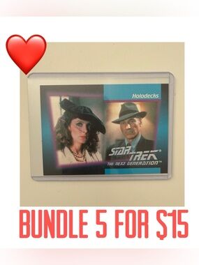 ❤️5 for $15❤️1992 Impel Star Trek TNG Holodecks Collector Card #63